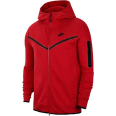 Tops Nike Tech Fleece Full-Zip Hoodie Men - University Red/Black