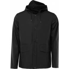 Rains Short Hooded Coat Unisex - Black
