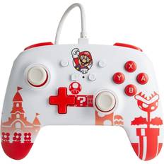 Game Controllers PowerA Enhanced Wired Controller Nintendo Switch– Mario Red/White