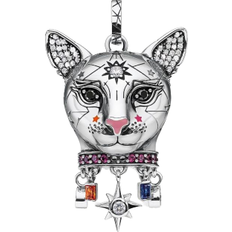 Thomas Sabo Cat Pendant - Silver/Multicolour