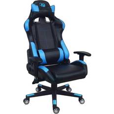 Lær Gaming stoler Coolbox Deep Command Gaming Chair - Black/Blue