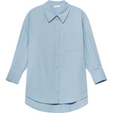 Anine Bing Mika Shirt in Electric Blue - Black White Denim