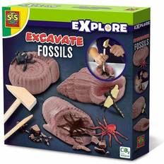 Tre Eksperimentbokser SES Creative Explore Excavate Fossils