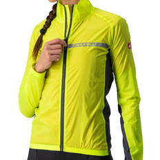 Castelli Cycling Jackets Castelli Squadra Stretch Cycling Jacket Women - Yellow Fluo/Dark Gray