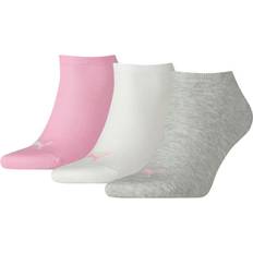 Herre - Rosa Sokker Puma Unisex Plain Sneaker Trainer Socks 3 pack - Prism Pink