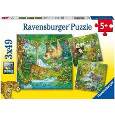 Klassische Puzzles reduziert Ravensburger Jungle Animals 3x49 Pieces
