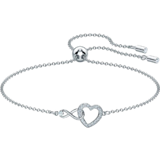Damen Armbänder Swarovski Infinity Heart Bracelet - Silver/Transparent