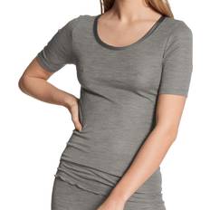 Silke Overdeler Calida True Confidence Shirt Short Sleeve - Platin Melé
