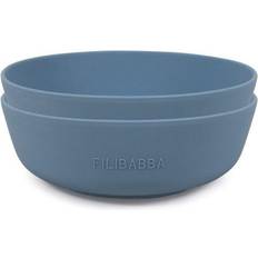 Filibabba Teller & Schalen Filibabba Silicone Bowl 2-pack Powder Blue