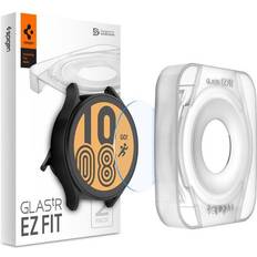 Screen Protectors Spigen EZ Fit GLAS.tR Screen Protector for Galaxy Watch 4 44mm 2-Pack