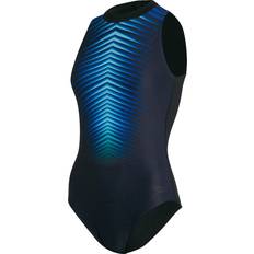 Speedo Women's Digital Placement Hydrasuit - Black/Light Adriatic/Blue Flame