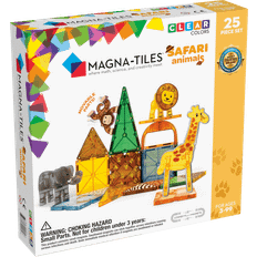 Byggesett Magna-Tiles Clear Colors Safari Animals 25pcs
