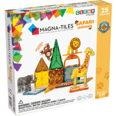 Byggesett Magna-Tiles Clear Colours Safari Animals 25pcs