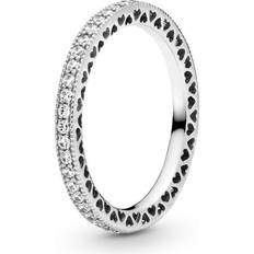 Pandora Rings Pandora Sparkle & Hearts Ring - Silver/Transparent