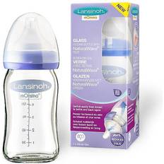 Lansinoh Kinder- & Babyzubehör Lansinoh Glass Feeding Bottle with NaturalWave Teat 160ml