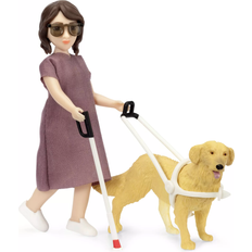 Lundby Dukker & dukkehus Lundby Doll House Doll with Blind Stick & Guider Dog 60808000