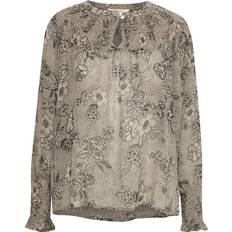 Part Two Katarina Long Sleeved Blouse - Cement Outline Print