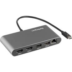 StarTech USB C-2xUSB A/2xHDMI/RJ45 M-F 0.28 0.3m