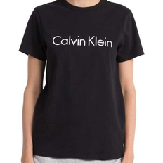 Calvin Klein Damen T-Shirts Calvin Klein Short Sleeve Crew Neck Pyjama Top - Black