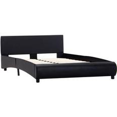 vidaXL Bed Frame with LED Artificial Leather 65cm Bettrahmen 140x200cm