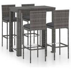 Seat Cushion Outdoor Bar Sets vidaXL 3064797 Outdoor Bar Set, 1 Table incl. 4 Chairs