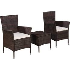 Rattan bistro set Patio Furniture vidaXL 44093 Bistro Set, 1 Table inkcl. 2 Chairs
