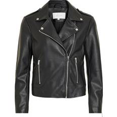Damen - Viskose Oberbekleidung Vila Cara Faux Leather Jacket - Black