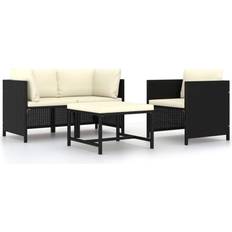 Patio Furniture vidaXL 313518 Outdoor Lounge Set, Table incl. 1 Chairs & 2 Sofas