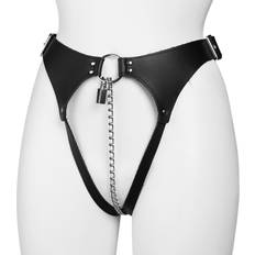 Sexspielzeuge Rimba Leather Chastity Belt for Women with Chain