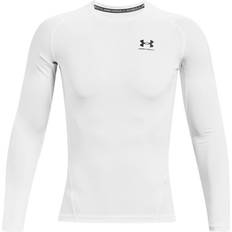 Sportswear Garment Base Layer Tops Under Armour Men's Heatgear Long Sleeve Top - White/Black