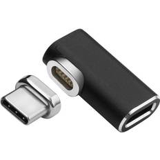 MicroConnect Magnetic Angled USB C-USB C M-F 2.0 Adapter