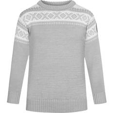 Wool Knitted Sweaters Children's Clothing Dale of Norway Kid's Cortina Sweater - Light Charcoal/Offwhite