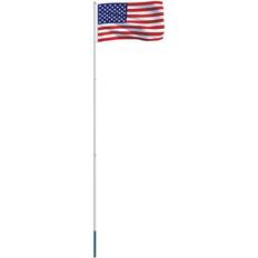 vidaXL US Flag and Pole 13.1ft