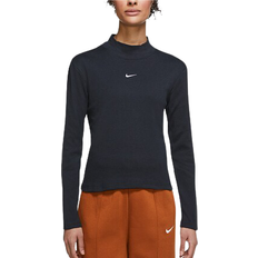 Nike Sportswear Essentials Long-Sleeve Mock Top - Black/White