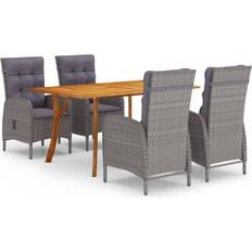 vidaXL 3072123 Patio Dining Set, 1 Table incl. 4 Chairs