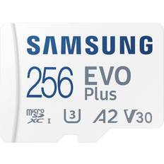 Samsung Minnekort Samsung Evo Plus microSDXC Class 10 UHS-I U3 V30 A2 130MB/s 256GB +Adapter