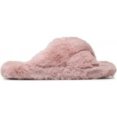 Ted Baker Slippers & Sandals Ted Baker Lopply Faux Fur Cross Over - Dusky Pink