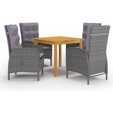 vidaXL 3067681 Patio Dining Set, 1 Table incl. 4 Chairs
