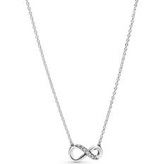 Sparkling Infinity Collier Necklace - Silver/Transparent