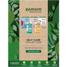 Kjølende Gaveeske & Sett Garnier Self-Care Collection Sheet Masks 5-pack