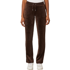 Juicy Couture Dame Bukser Juicy Couture Del Ray Classic Velour Pant - Bitter Chocolate