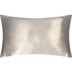 Queen Textiles Slip Pure Silk Pillow Case Silver (76x51cm)
