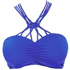 Freya Macrame Bandeau Bikini Top - Cobalt