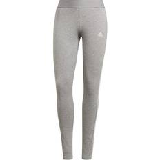 Damen Leggings adidas Women's Loungewear Essentials 3-Stripes Leggings - Medium Grey Heather/White