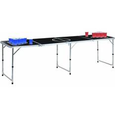 vidaXL Drinking Games Beer Ping Pong Table with Cups and Balls Black
