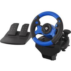 Xbox 360 Wheels & Racing Controls Natec Genesis Seaborg 350 Racing Wheel - Black/Blue