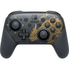Nintendo switch monster hunter Nintendo Switch Pro Controller - Monster Hunter: Rise Edition - Black/Gold