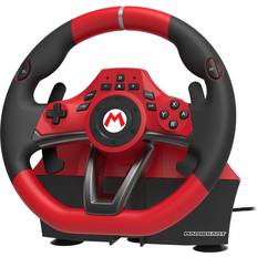 Switch controller mario Game Controllers Hori Nintendo Switch Mario Kart Racing Wheel Pro Deluxe Controller - Red/Black