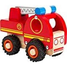 Holzspielzeug Rettungsfahrzeuge Small Foot Legler 11075 Feuerwehrauto rot Holz