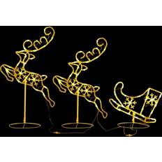 LED Christmas Lamps vidaXL Flying Reindeer & Sleigh Christmas Lamp 34.3"